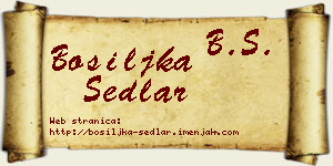 Bosiljka Sedlar vizit kartica
